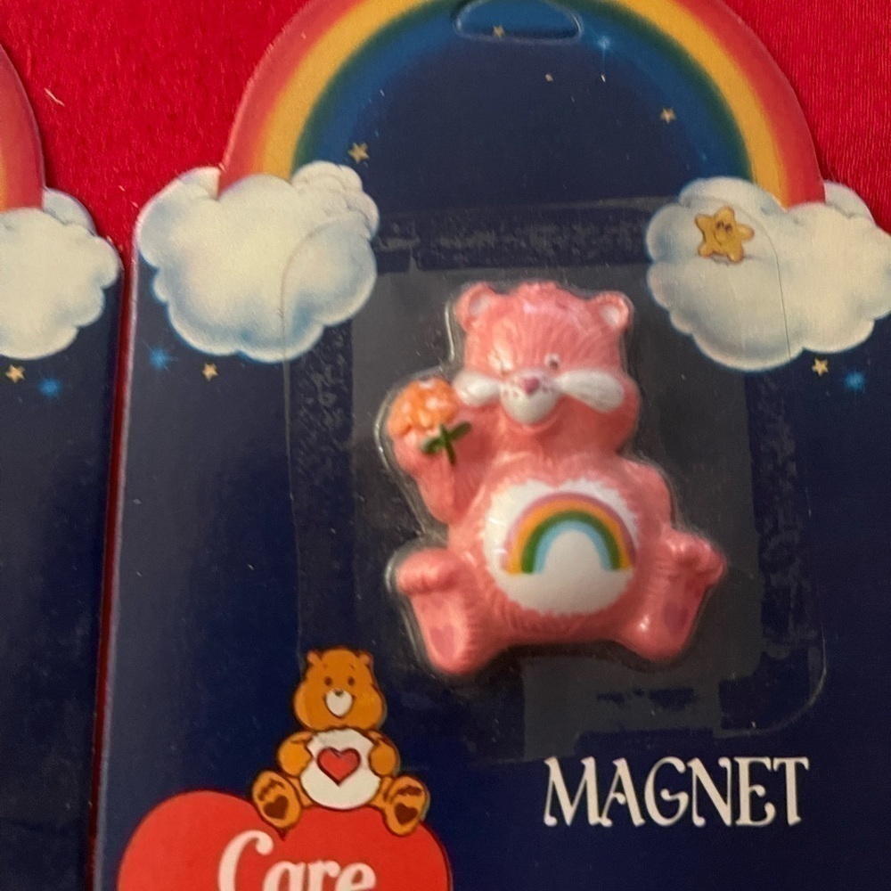 Vintage New Old Stock Care Bears Refrigerator Magnets Cheer Bear - Picture 2 of 3